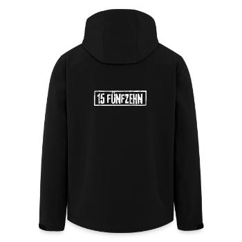 15 quinze ans de rock grunge - Veste softshell homme en polyester recyclé Stanley/Stella - noir - Dos - AI Model Male 185 light (185cm)