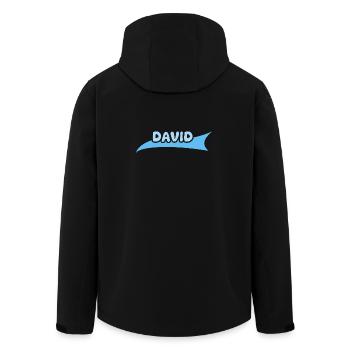 Vorname David - Recycelte Männer Softshell-Jacke von Stanley/Stella - Schwarz - Hinten - AI Model Male 185 light (185cm)