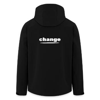CHANGE - Recycelte Männer Softshell-Jacke von Stanley/Stella - Schwarz - Hinten - AI Model Male 185 light (185cm)