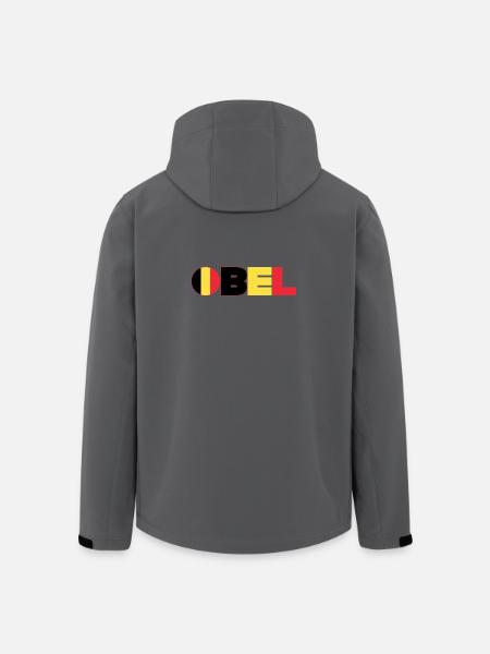 Belgien - Recycelte Männer Softshell-Jacke von Stanley/Stella - Schwarz