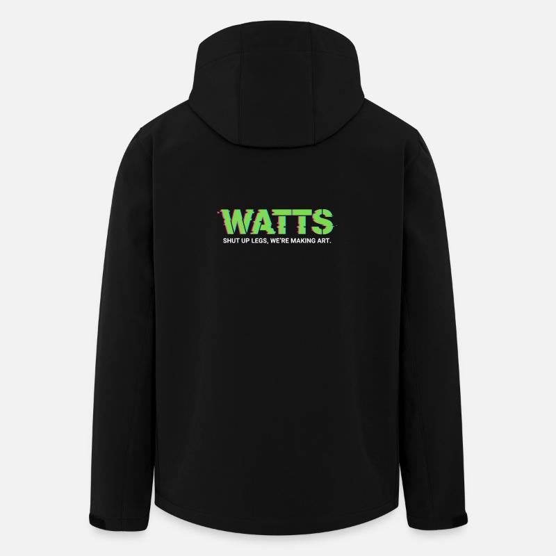 WATTS Neon Pop Art T-Shirt - Recycelte Männer Softshell-Jacke von Stanley/Stella - Schwarz
