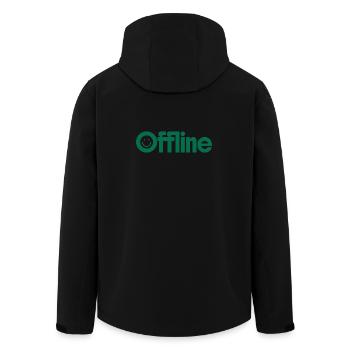 Offline-Modus - Recycelte Männer Softshell-Jacke von Stanley/Stella - Schwarz - Hinten - AI Model Male 185 light (185cm)