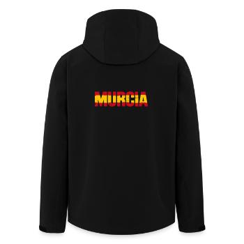 Murcia Flagge Spanien - Recycelte Männer Softshell-Jacke von Stanley/Stella - Schwarz - Hinten - AI Model Male 185 light (185cm)