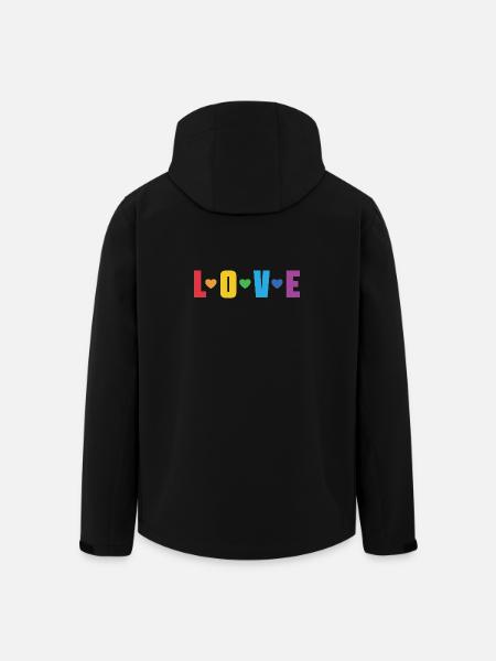 LGBT-Pride-Monat – Liebe ist Liebe - Recycelte Männer Softshell-Jacke von Stanley/Stella - Schwarz