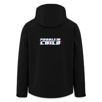Problem child - Men’s Recycled Softshell Jacket by Stanley/Stella - black - Back - AI Model Male 185 light (185cm)