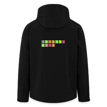 shirt_intelligenzbestie_pixel - Veste softshell homme en polyester recyclé Stanley/Stella - noir - Dos - AI Model Male 185 light (185cm)