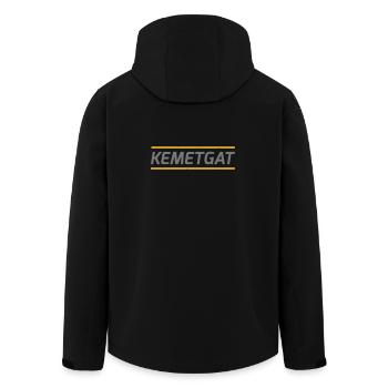 Kemetga - Antwerpener Dialekt - Recycelte Männer Softshell-Jacke von Stanley/Stella - Schwarz - Hinten - AI Model Male 185 light (185cm)