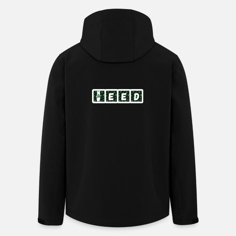Besoin d’herbe - Veste softshell homme en polyester recyclé Stanley/Stella - noir
