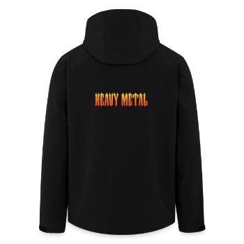 TEXTE DE FEU HEAVY METAL-GOTHIQUE - Veste softshell homme en polyester recyclé Stanley/Stella - noir - Dos - AI Model Male 185 light (185cm)