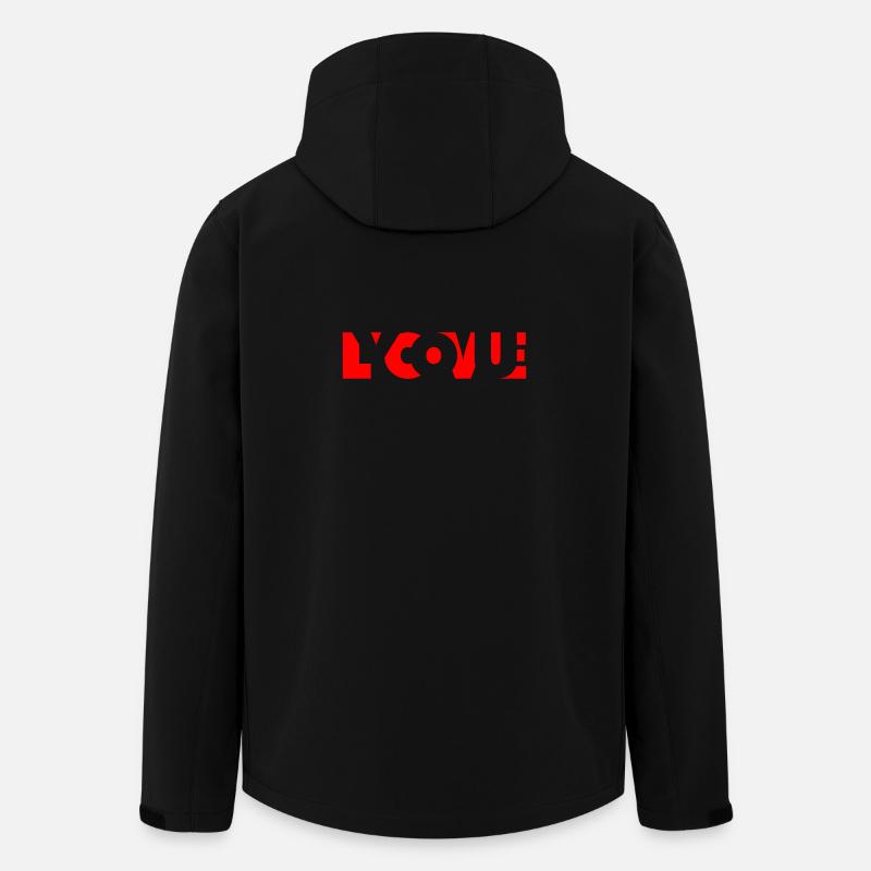 Je t’aime - Veste softshell homme en polyester recyclé Stanley/Stella - noir