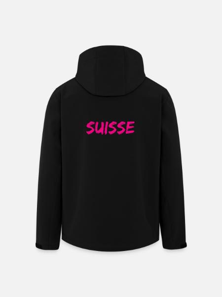 SUISSE. PAYS - Veste softshell homme en polyester recyclé Stanley/Stella - noir
