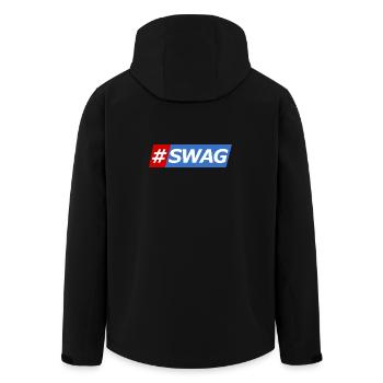 SWAG Block Colors Hashtag - Recycelte Männer Softshell-Jacke von Stanley/Stella - Schwarz - Hinten - AI Model Male 185 light (185cm)