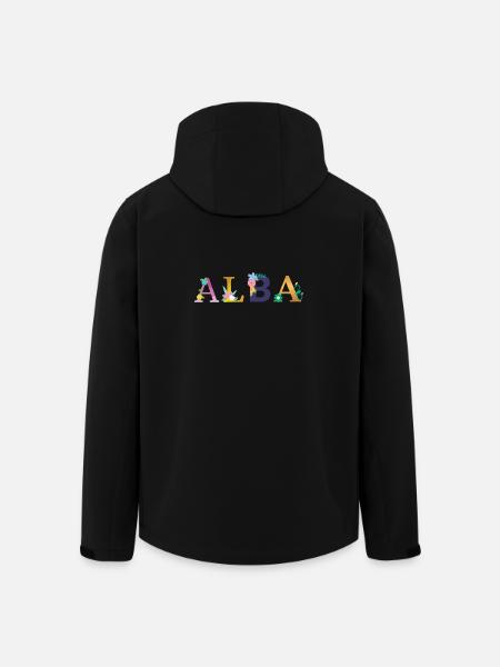ALBA Name mit Blumen geschmückt - Recycelte Männer Softshell-Jacke von Stanley/Stella - Schwarz