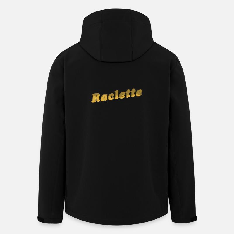 Fromage à raclette Lettrage 3D - Veste softshell homme en polyester recyclé Stanley/Stella - noir
