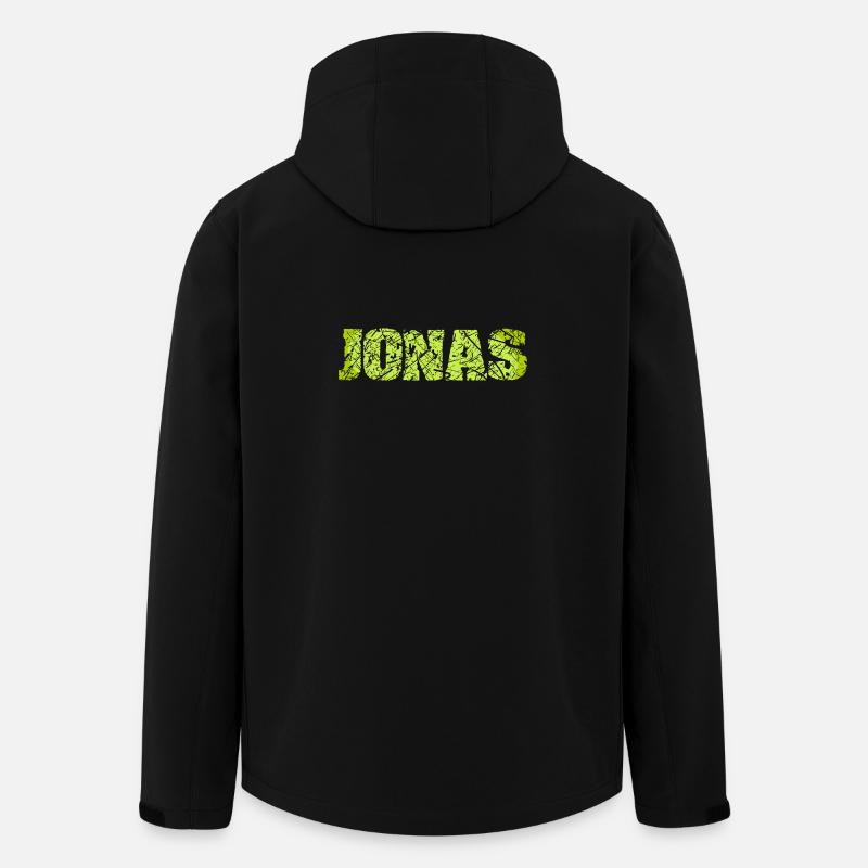 Name Jonas - Recycelte Männer Softshell-Jacke von Stanley/Stella - Schwarz