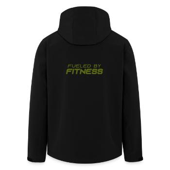 Fueled by Fitness - Sport - Gym - Athletics - Men’s Recycled Softshell Jacket by Stanley/Stella - black - Back - AI Model Male 185 light (185cm)