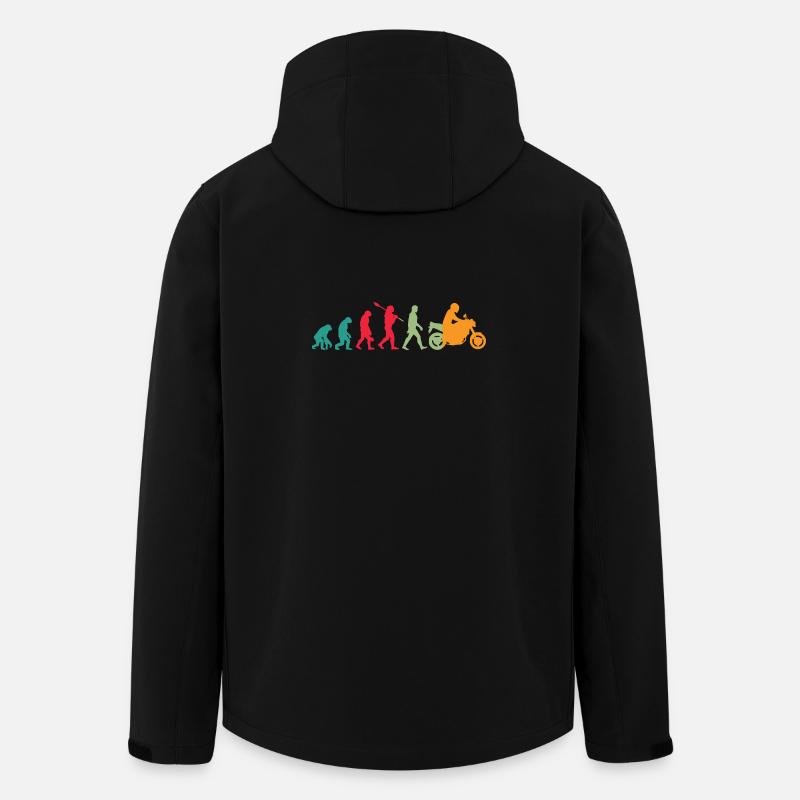 Evolution! Motorrad Geschenk Idee Bikes - Recycelte Männer Softshell-Jacke von Stanley/Stella - Schwarz