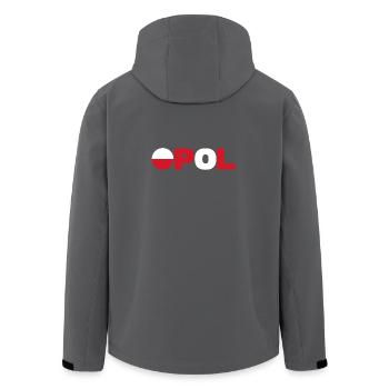 Polen - Recycelte Männer Softshell-Jacke von Stanley/Stella - Schwarz - Hinten - AI Model Male 185 light (185cm)