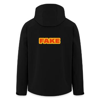 FAKE - Recycelte Männer Softshell-Jacke von Stanley/Stella - Schwarz - Hinten - AI Model Male 185 light (185cm)