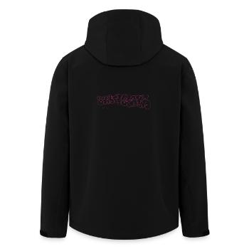Bratislava Graffiti Souvenir - Men’s Recycled Softshell Jacket by Stanley/Stella - black - Back - AI Model Male 185 light (185cm)