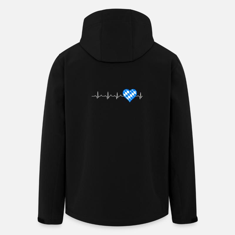 HERZSCHLOG BAYERN - Recycelte Männer Softshell-Jacke von Stanley/Stella - Schwarz