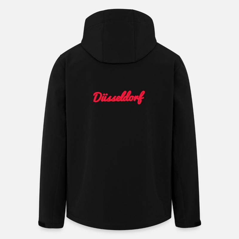 Düsseldorf Script Stadtlogo - Recycelte Männer Softshell-Jacke von Stanley/Stella - Schwarz