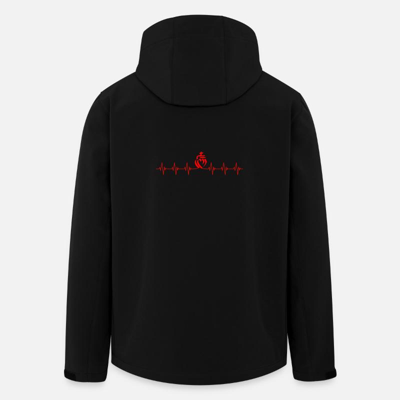Vendée Herzfrequenz-Aufsatz - Recycelte Männer Softshell-Jacke von Stanley/Stella - Schwarz
