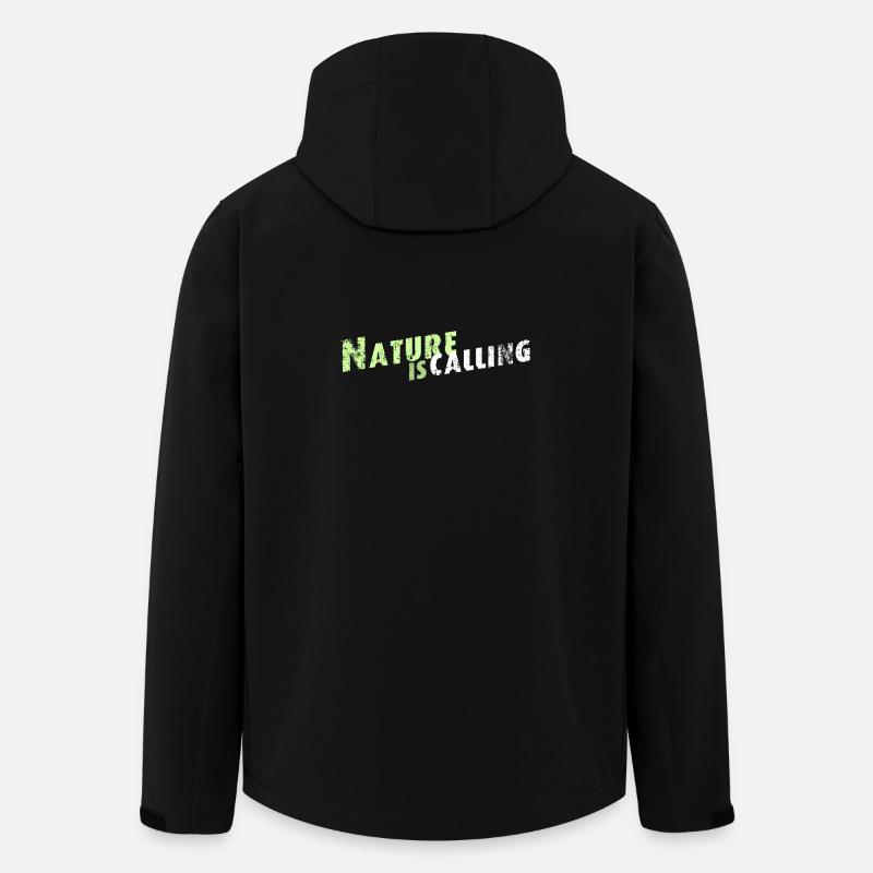 Nature is calling lettering - Men’s Recycled Softshell Jacket by Stanley/Stella - black