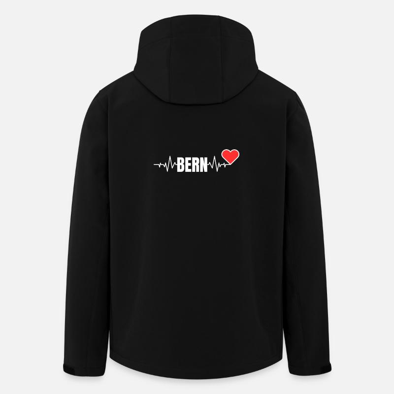 Ein Herz für Bern - Recycelte Männer Softshell-Jacke von Stanley/Stella - Schwarz