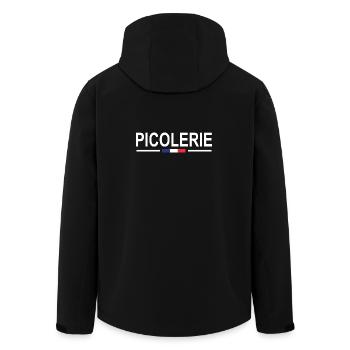 Picole Nationale Humour Apéro Gendarmerie Gendarme - Veste softshell homme en polyester recyclé Stanley/Stella - noir - Dos - AI Model Male 185 light (185cm)