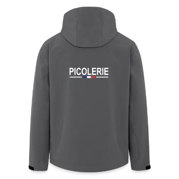 National Drink Humor Aperitif Gendarmerie Gendarme - Men’s Recycled Softshell Jacket by Stanley/Stella - anthracite - Back - AI Model Male 185 light (185cm)
