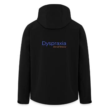 Dyspraxia - love all brains - Men’s Recycled Softshell Jacket by Stanley/Stella - black - Back - AI Model Male 185 light (185cm)