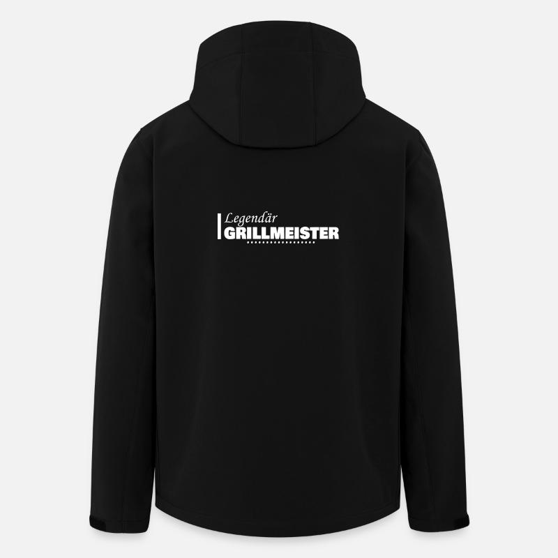 Profession : Maître du gril - Veste softshell homme en polyester recyclé Stanley/Stella - noir