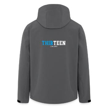 13th Birthday 2026 Thirteen Teen Gift Idea - Men’s Recycled Softshell Jacket by Stanley/Stella - anthracite - Back - AI Model Male 185 light (185cm)