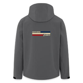 France - Saint-Denis - France - Flag - Men’s Recycled Softshell Jacket by Stanley/Stella - anthracite - Back - AI Model Male 185 light (185cm)