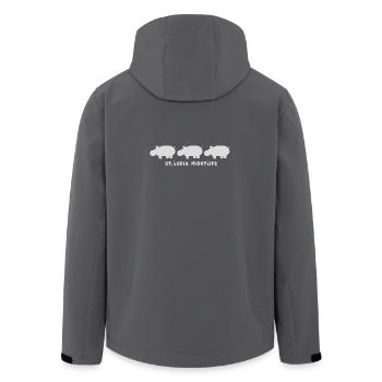 st.lucia_nightlife_2 - Men’s Recycled Softshell Jacket by Stanley/Stella - anthracite - Back - AI Model Male 185 light (185cm)