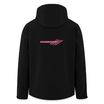 Beruf Baggerfahrer - Recycelte Männer Softshell-Jacke von Stanley/Stella - Schwarz - Hinten - AI Model Male 185 light (185cm)
