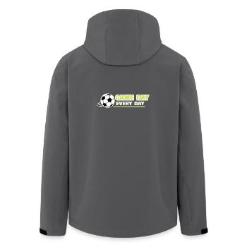 Football_Game day every day - Men’s Recycled Softshell Jacket by Stanley/Stella - anthracite - Back - AI Model Male 185 light (185cm)