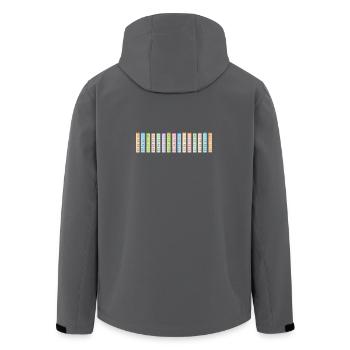 Table de multiplication colorée numérotée 15x15 - Veste softshell homme en polyester recyclé Stanley/Stella - charbon - Dos - AI Model Male 185 light (185cm)