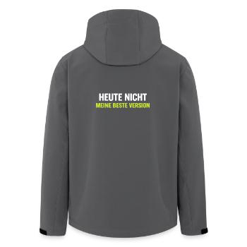 Heute Nicht Meine Beste Version - Recycelte Männer Softshell-Jacke von Stanley/Stella - Anthrazit - Hinten - AI Model Male 185 light (185cm)