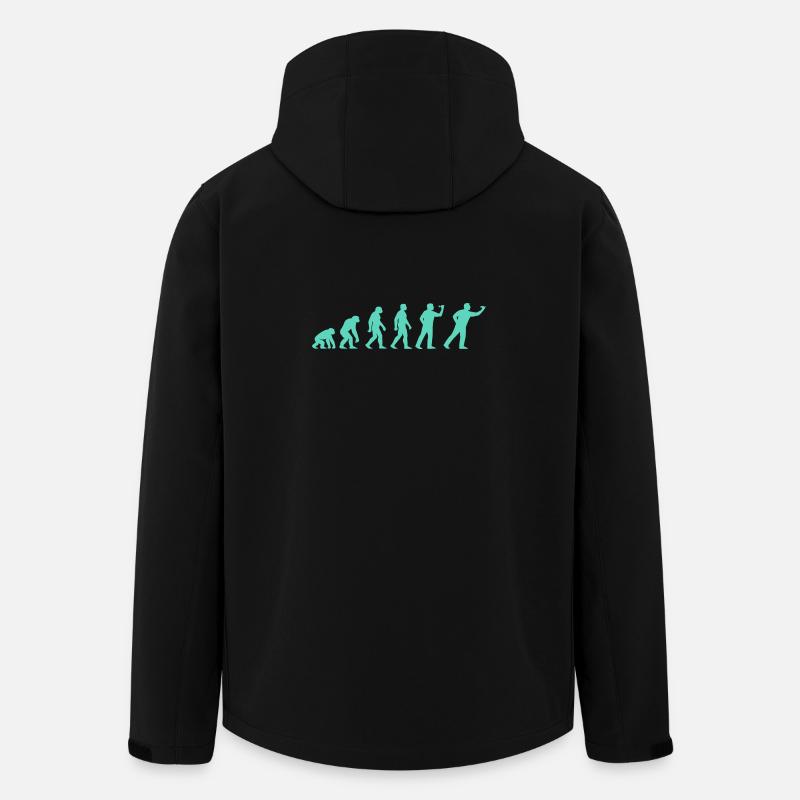 Fortschrittliche Evolutionssilhouette - Recycelte Männer Softshell-Jacke von Stanley/Stella - Schwarz