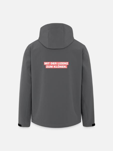 Avec la licence de clonage - Veste softshell homme en polyester recyclé Stanley/Stella - noir