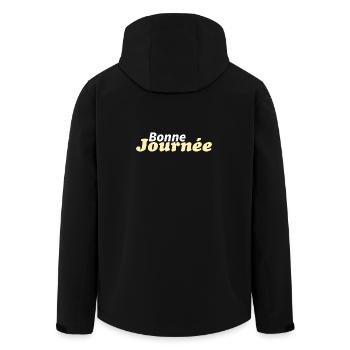 bonne journée - Veste softshell homme en polyester recyclé Stanley/Stella - noir - Dos - AI Model Male 185 light (185cm)