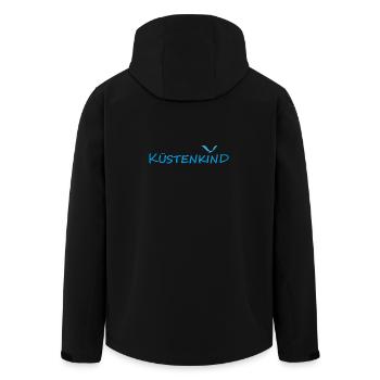 KÜSTENKIND - Recycelte Männer Softshell-Jacke von Stanley/Stella - Schwarz - Hinten - AI Model Male 185 light (185cm)