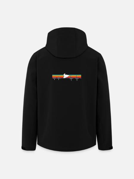 Sole Pulse on Retro Stripes - Men’s Recycled Softshell Jacket by Stanley/Stella - black