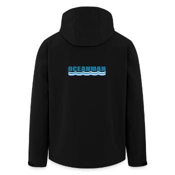 L’HOMME DE L’OCÉAN - Veste softshell homme en polyester recyclé Stanley/Stella - noir - Dos - AI Model Male 185 light (185cm)