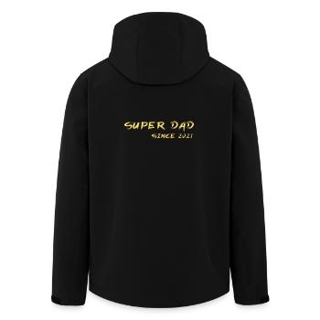 Super Dad since 2021 - Recycelte Männer Softshell-Jacke von Stanley/Stella - Schwarz - Hinten - AI Model Male 185 light (185cm)