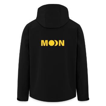 LUNE - Veste softshell homme en polyester recyclé Stanley/Stella - noir - Dos - AI Model Male 185 light (185cm)
