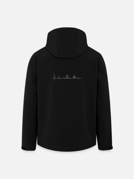 Heartbeat Camping - Veste softshell homme en polyester recyclé Stanley/Stella - noir