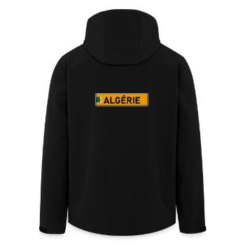 Plaque d'immatriculation Algérie Jaune - Veste softshell homme en polyester recyclé Stanley/Stella - noir - Dos - AI Model Male 185 light (185cm)
